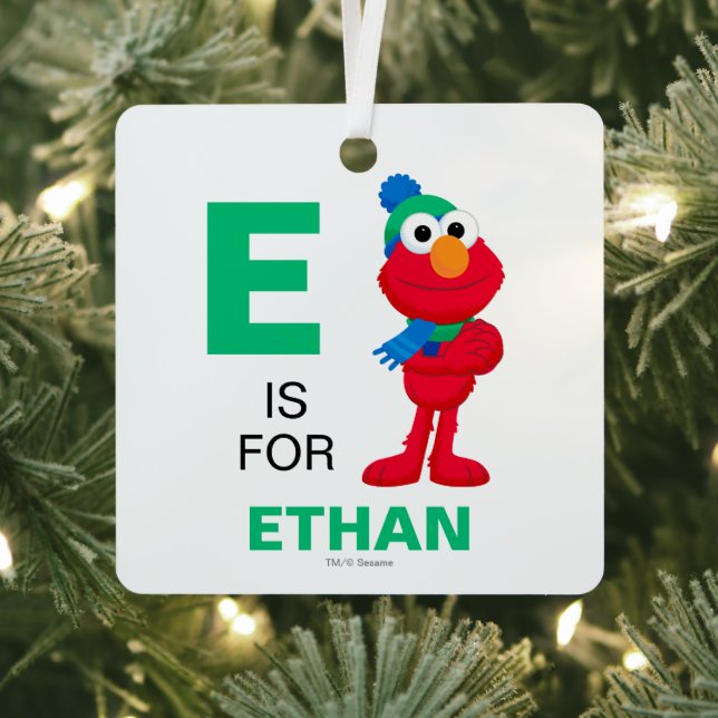 Sesame Street | Winter Elmo Metal Tree Decoration (Insitu)