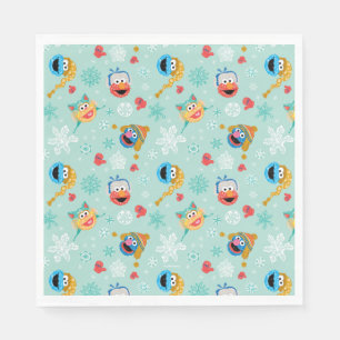 Sesame Street Winter Pattern Napkin
