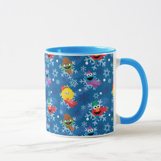 Sesame Street Winter Snowflake Pattern Mug (Right)
