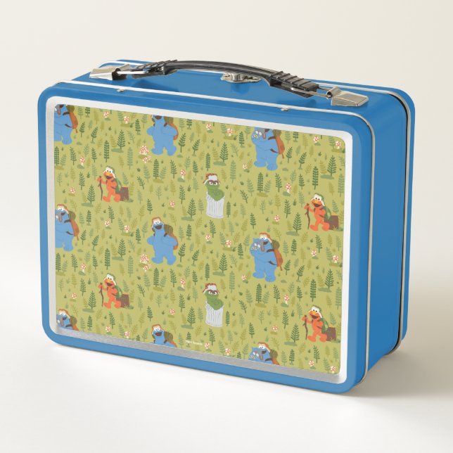 Sesame Street | Woodland Friends Pattern Metal Lunch Box (Back)
