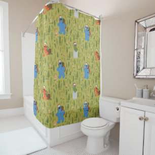 Sesame Street   Woodland Friends Pattern Shower Curtain
