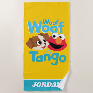 Sesame Street Woof Woof It's Tango & Elmo Beach Towel