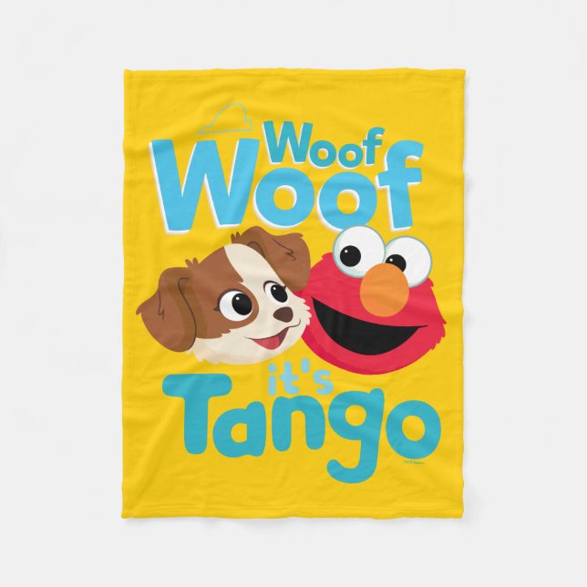 Sesame Street | Woof Woof It's Tango & Elmo Fleece Blanket (Front)