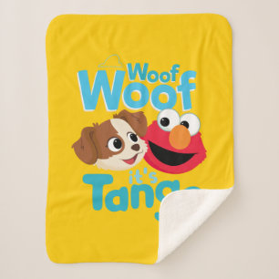 Sesame Street Woof Woof It's Tango & Elmo Sherpa Blanket