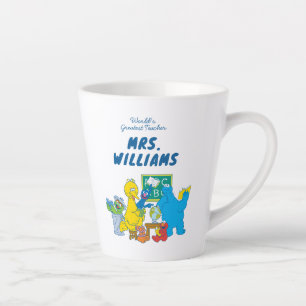 Sesame Street   World's Greatest Teacher Latte Mug