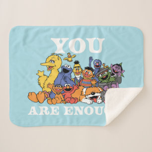 Sesame Street You Are Enough Sherpa Blanket