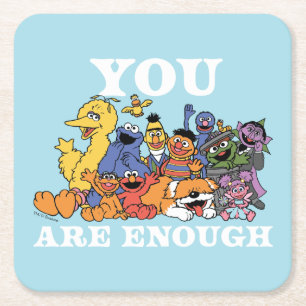 Sesame Street   You Are Enough Square Paper Coaster