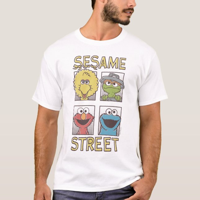 Sesame StreetVintage Character Comic 2 T-Shirt (Front)