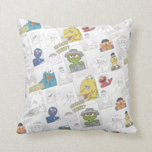 Sesame StreetVintage Comic Pattern Cushion