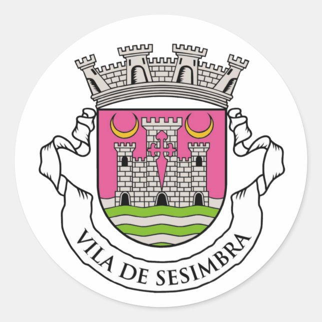 Sesimbra coat of arms - PORTUGAL Classic Round Sticker (Front)