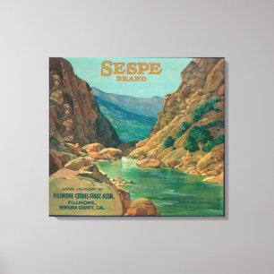 Sespe Orange LabelFillmore, CA Canvas Print