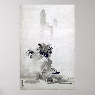 Sesshu Toyo Haboku-Sansui Landscape Poster