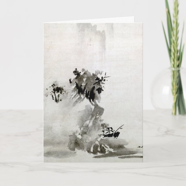 Sesshu Toyo Haboku-Sansui Landscape Poster Card (Front)