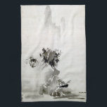 Sesshu Toyo Haboku-Sansui Landscape Tea Towel<br><div class="desc">A landscape painted by Sesshu Toyo.</div>