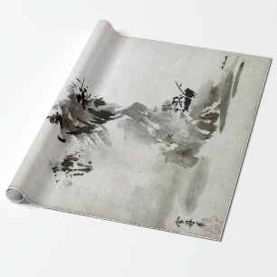 Sesshu Toyo Haboku-Sansui Landscape Wrapping Paper