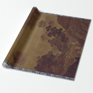 Sesshu Toyo Landscape of Four Seasons - Fall Wrapping Paper