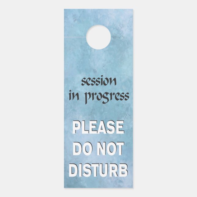 Session in Progress Do Not Disturb Door Hanger (Front)