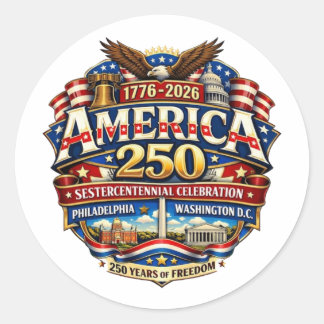 SESTERCENTENNIAL CLASSIC ROUND STICKER
