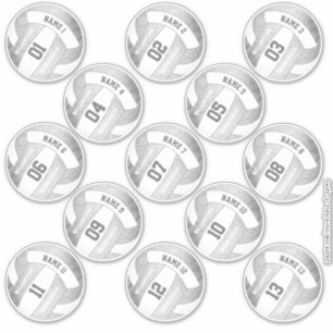 set 13 girly silver grey volleyball players names
