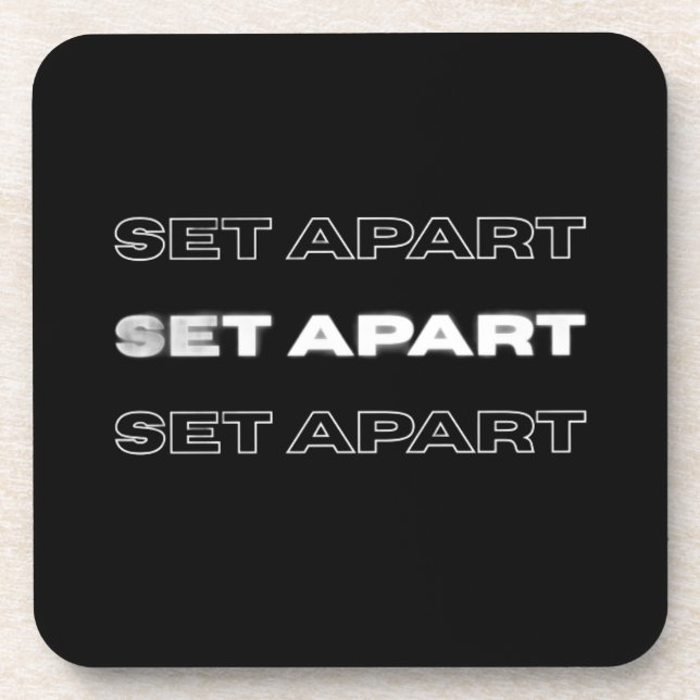 Set Apart Coaster – Christian Home Décor (Front)