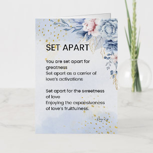 Set Apart Empowerment Poem Poetry  Foil Greeting Card