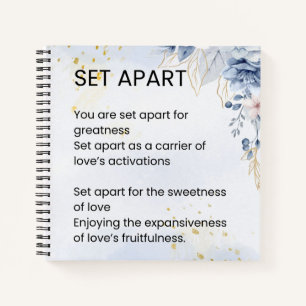 Set Apart Empowerment Poem Poetry  Notebook