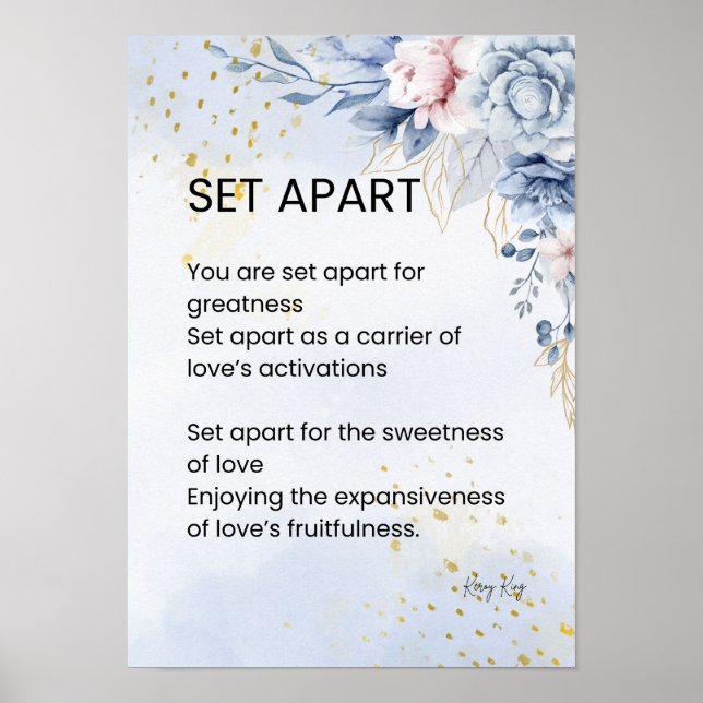 Set Apart Empowerment Poem Poetry  Poster (Front)