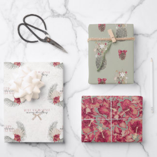 Set B, Hawaiian Style Christmas Wrapping Paper