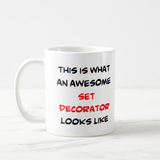 set decorator, awesome coffee mug (Left)