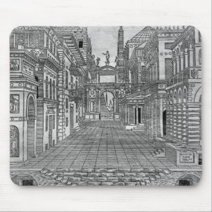 Set design for a tragic scene mouse mat