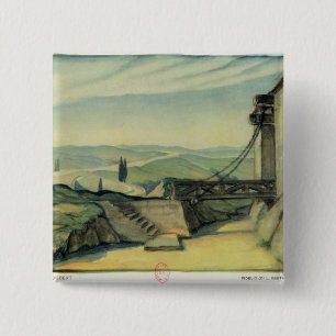 Set design for Act II of the opera 'Fidelio' 15 Cm Square Badge