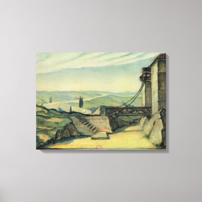Set design for Act II of the opera 'Fidelio' Canvas Print (Front)