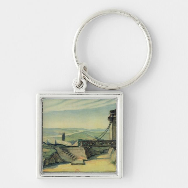 Set design for Act II of the opera 'Fidelio' Key Ring (Front)