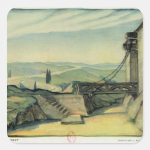 Set design for Act II of the opera 'Fidelio' Square Sticker