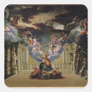 Set design for 'Atys' by Jean-Baptiste Lully Square Sticker