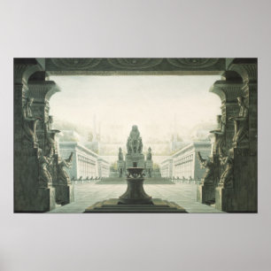 Set design for last scene of 'The Magic Flute' Poster