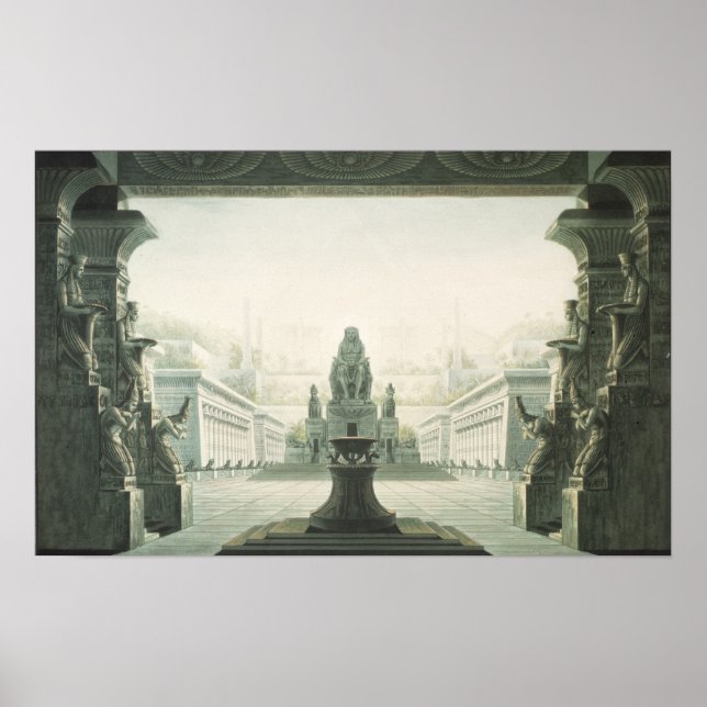 Set design for last scene of 'The Magic Flute' Poster (Front)