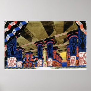 Set design for 'Phedre' by Jean Racine  1923 Poster