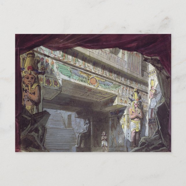 Set design for 'The Magic Flute' by Mozart Postcard (Front)