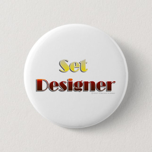 Set Designer (Text Only) 6 Cm Round Badge (Front)