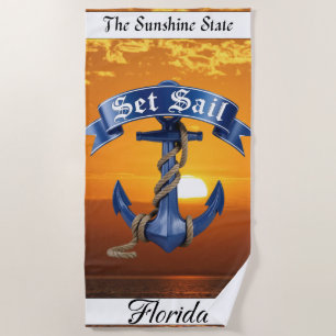 Set for Sailing Away Beach Towel