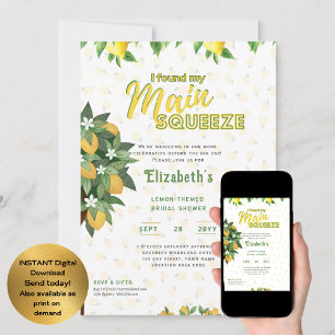 Set for Summer   Fun Lemon Squeeze Bridal Shower Invitation