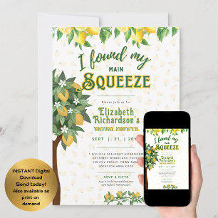 Set for Summer   Fun Lemon Squeeze Bridal Shower Invitation
