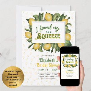 Set for Summer   Fun Lemon Squeeze Bridal Shower Invitation