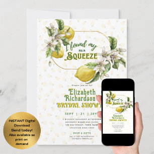 Set for Summer   Fun Lemon Squeeze Bridal Shower Invitation
