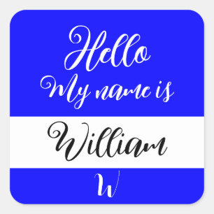 Set "Hello My Name is" Label Sticker