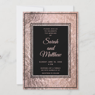 Set In Rose Gold Wedding Invitation Suite