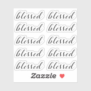 Set of 10 - BLESSED Religious Script Typography