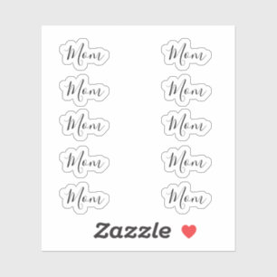Set of 10 -Elegant Signature Script "Mum" Name