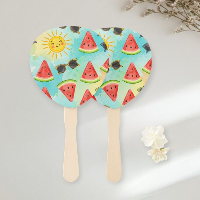 Set of 10 Funny Watermelon Fans - Fresh Fruit  (Creator Uploaded)